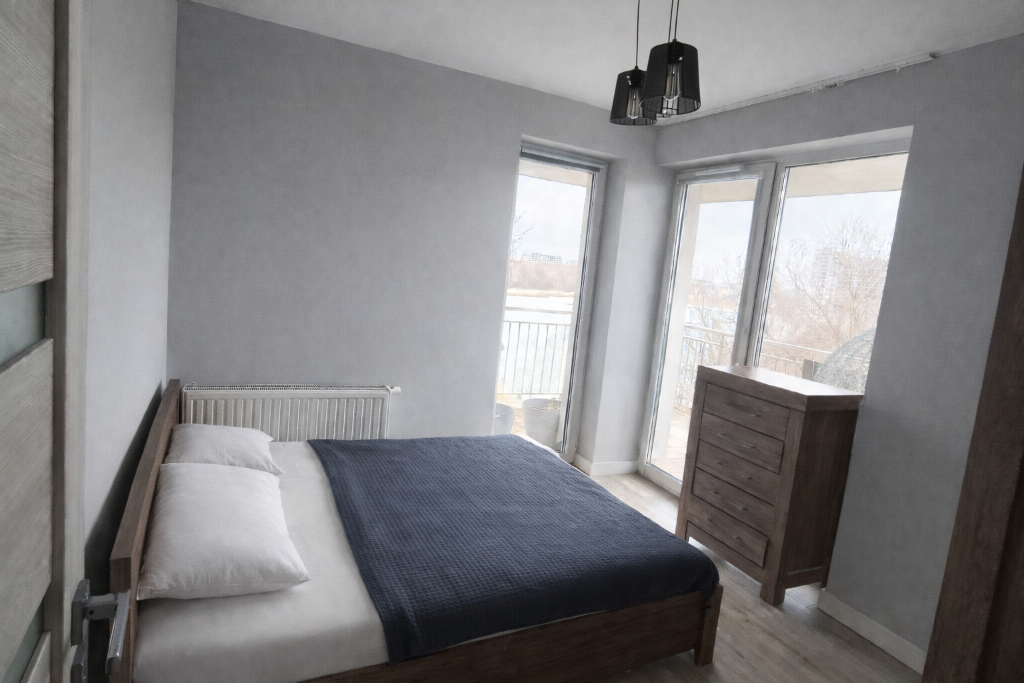 Sypialnia z widokiem na jezioro